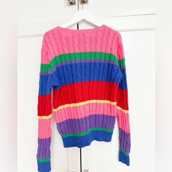 Girls Ralph Lauren Multi Color Knit Sweater (Size 8-10) - Picture 3 of 3